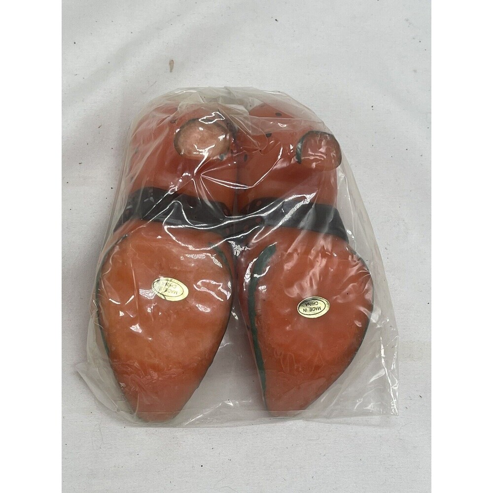 Stonia Creations Halloween Witch Pair Of Shoes  Candle Orange & Black New - Picture 2 of 12